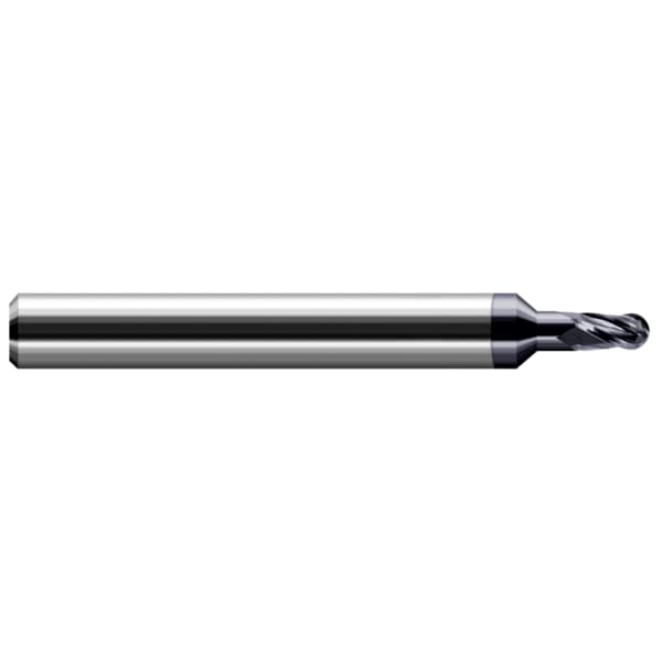 End Mill for Exotic Alloys - Ball, 0.0310" (1/32), Material - Machining: Carbide